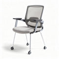 Mesh office chair with adjustable arms and chrome base 50 x 50 x 90cm
